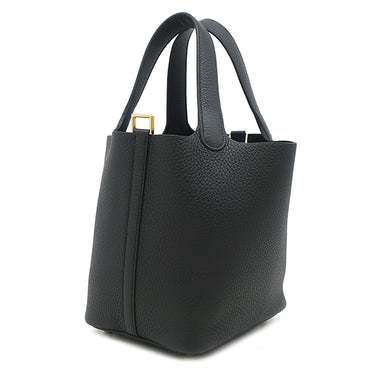 エルメス HERMES ピコタンロック 18 PM ブラック トリヨンクレマンス ハンドバッグ ゴールド金具 新品 未使用 黒 2025年製