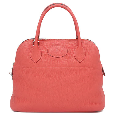 エルメス HERMES ボリード 31 ルージュピヴォワンヌ トリヨンクレマンス 2WAYバッグ シルバー金具 赤 ハンドバッグ ショルダー