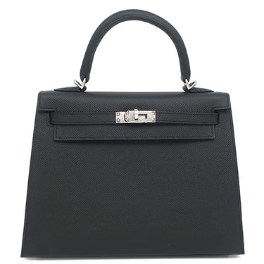エルメス HERMES ケリー25 外縫い ブラック ヴォーエプソン 2WAYバッグ シルバー金具 新品 未使用 黒 2025年製