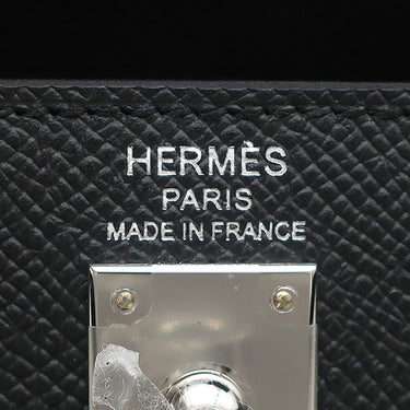エルメス HERMES ケリー25 外縫い ブラック ヴォーエプソン 2WAYバッグ シルバー金具 新品 未使用 黒 2025年製