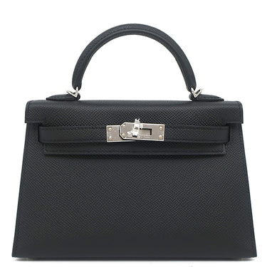 エルメス HERMES ミニケリードゥ 外縫い ブラック ヴォーエプソン 2WAYバッグ シルバー金具 新品 未使用 黒 ショルダー 2026年製
