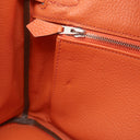 エルメス HERMES バーキン 25 カプシーヌ トゴ ハンドバッグ シルバー金具 赤