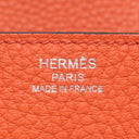 エルメス HERMES バーキン 25 カプシーヌ トゴ ハンドバッグ シルバー金具 赤