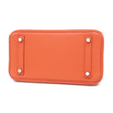 エルメス HERMES バーキン 25 カプシーヌ トゴ ハンドバッグ シルバー金具 赤