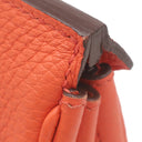 エルメス HERMES バーキン 25 カプシーヌ トゴ ハンドバッグ シルバー金具 赤