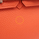 エルメス HERMES バーキン 25 カプシーヌ トゴ ハンドバッグ シルバー金具 赤