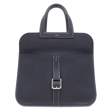エルメス HERMES アルザン 31 ブルーニュイ トリヨンクレマンス 2WAYバッグ シルバー金具 紺 ハンドバッグ ショルダー