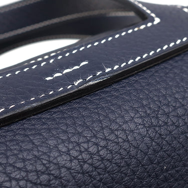 エルメス HERMES アルザン 31 ブルーニュイ トリヨンクレマンス 2WAYバッグ シルバー金具 紺 ハンドバッグ ショルダー