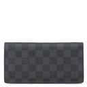 ルイヴィトン LOUIS VUITTON ポルトフォイユ ブラザ N62665 ダミエグラフィット ダミエグラフィットキャンバス 長財布 シルバー金具 黒 グレー 小銭入れ