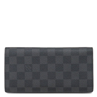 ルイヴィトン LOUIS VUITTON ポルトフォイユ ブラザ N62665 ダミエグラフィット ダミエグラフィットキャンバス 長財布 シルバー金具 黒 グレー 小銭入れ