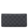 ルイヴィトン LOUIS VUITTON ポルトフォイユ ブラザ N62665 ダミエグラフィット ダミエグラフィットキャンバス 長財布 シルバー金具 黒 グレー 小銭入れ
