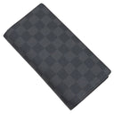 ルイヴィトン LOUIS VUITTON ポルトフォイユ ブラザ N62665 ダミエグラフィット ダミエグラフィットキャンバス 長財布 シルバー金具 黒 グレー 小銭入れ