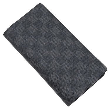ルイヴィトン LOUIS VUITTON ポルトフォイユ ブラザ N62665 ダミエグラフィット ダミエグラフィットキャンバス 長財布 シルバー金具 黒 グレー 小銭入れ