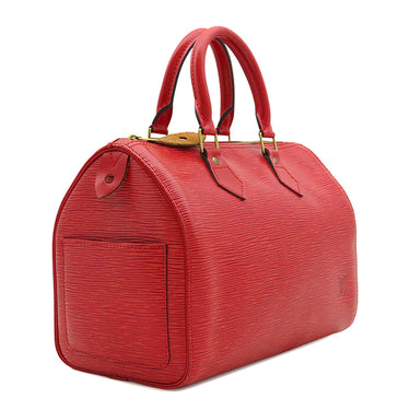 ルイヴィトン LOUIS VUITTON スピーディ 25 M43017 カスティリアンレッド エピレザー ハンドバッグ ゴールド金具 赤 ボストン 鍵 パドロック欠品
