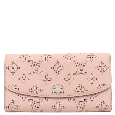 ルイヴィトン LOUIS VUITTON ポルトフォイユ イリス M60145 マグノリア モノグラムマヒナ 長財布 シルバー金具 二つ折り イニシャル刻印入り