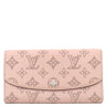 ルイヴィトン LOUIS VUITTON ポルトフォイユ イリス M60145 マグノリア モノグラムマヒナ 長財布 シルバー金具 二つ折り イニシャル刻印入り