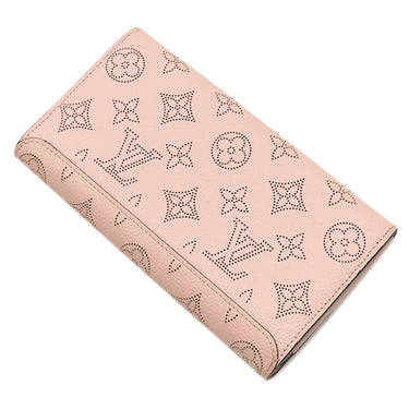 ルイヴィトン LOUIS VUITTON ポルトフォイユ イリス M60145 マグノリア モノグラムマヒナ 長財布 シルバー金具 二つ折り イニシャル刻印入り