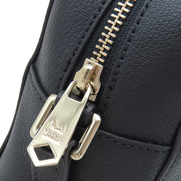 ポールスミス Paul Smith インセットクロスオーバーストライプ ショルダー ネイビー レザー ショルダーバッグ ゴールド金具 紺 マルチカラー