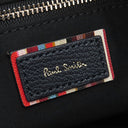 ポールスミス Paul Smith インセットクロスオーバーストライプ ショルダー ネイビー レザー ショルダーバッグ ゴールド金具 紺 マルチカラー