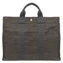 エルメス HERMES エールライントート MM グレー キャンバス トートバッグ シルバー金具 鍵・カデナ欠品