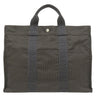 エルメス HERMES エールライントート MM グレー キャンバス トートバッグ シルバー金具 鍵・カデナ欠品