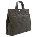 エルメス HERMES エールライントート MM グレー キャンバス トートバッグ シルバー金具 鍵・カデナ欠品