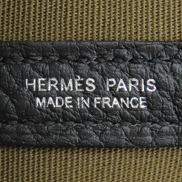 エルメス HERMES ネオ ガーデン23 オリーブ×ブラック トワルオフィシエ ネゴンダ ハンドバッグ シルバー金具 ガーデンパーティーミニ 2026年製