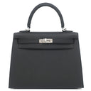 エルメス HERMES ケリー25 外縫い ブラック ヴォーエプソン 2WAYバッグ シルバー金具 新品 未使用 ショルダー 2026年製