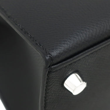 エルメス HERMES ケリー25 外縫い ブラック ヴォーエプソン 2WAYバッグ シルバー金具 新品 未使用 ショルダー 2026年製