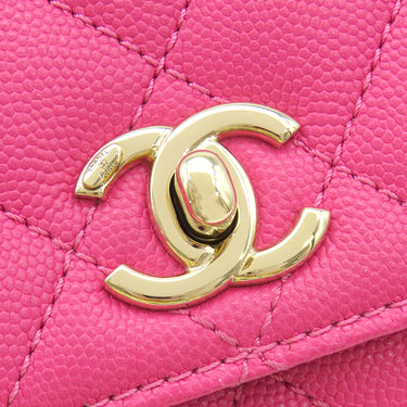 シャネル CHANEL マトラッセ ココハンドル 19 XXS AS2215 ピンク キャビアスキン 2WAYバッグ ゴールド金具 トップハンドル