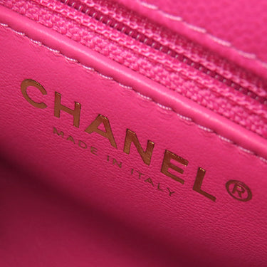 シャネル CHANEL マトラッセ ココハンドル 19 XXS AS2215 ピンク キャビアスキン 2WAYバッグ ゴールド金具 トップハンドル