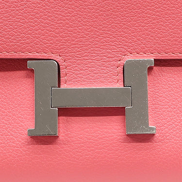 エルメス HERMES コンスタンス トゥーゴー ローズアザレ エバーカラー 長財布 シルバー金具 ピンク