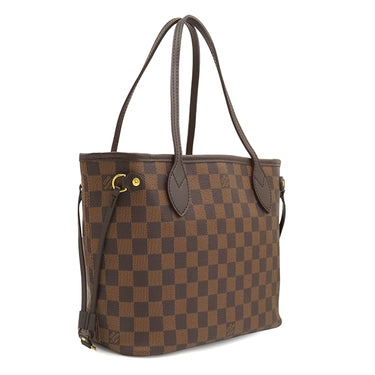 ルイヴィトン LOUIS VUITTON ネヴァーフル PM N51109 ダミエエベヌ ダミエキャンバス トートバッグ ゴールド金具 茶 ハンドバッグ