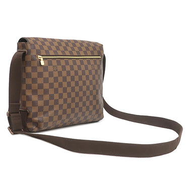 ルイヴィトン LOUIS VUITTON ブルックリンMM N51211 ダミエ ダミエキャンバス ショルダーバッグ ゴールド金具 茶