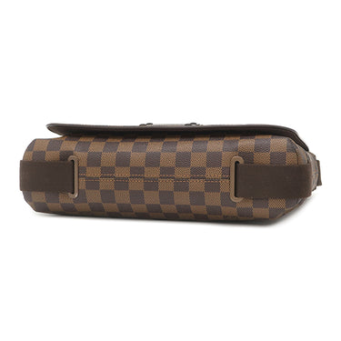 ルイヴィトン LOUIS VUITTON ブルックリンMM N51211 ダミエ ダミエキャンバス ショルダーバッグ ゴールド金具 茶