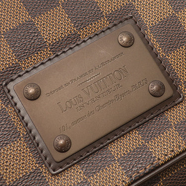 ルイヴィトン LOUIS VUITTON ブルックリンMM N51211 ダミエ ダミエキャンバス ショルダーバッグ ゴールド金具 茶