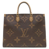 ルイヴィトン LOUIS VUITTON オンザゴー GM M45320 モノグラム モノグラムキャンバス モノグラムリバースキャンバス トートバッグ ゴールド金具 肩掛け 茶