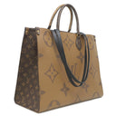ルイヴィトン LOUIS VUITTON オンザゴー GM M45320 モノグラム モノグラムキャンバス モノグラムリバースキャンバス トートバッグ ゴールド金具 肩掛け 茶