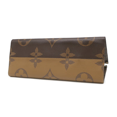 ルイヴィトン LOUIS VUITTON オンザゴー GM M45320 モノグラム モノグラムキャンバス モノグラムリバースキャンバス トートバッグ ゴールド金具 肩掛け 茶