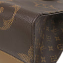 ルイヴィトン LOUIS VUITTON オンザゴー GM M45320 モノグラム モノグラムキャンバス モノグラムリバースキャンバス トートバッグ ゴールド金具 肩掛け 茶