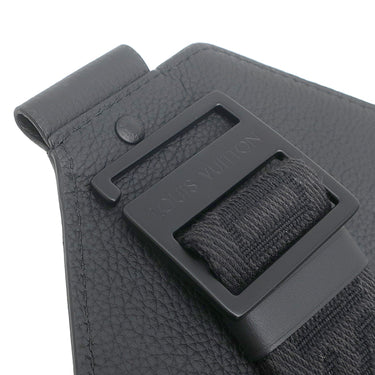 ルイヴィトン LOUIS VUITTON テイクオフ スリング M57081 ブラック グレインレザー ボディバッグ ブラック金具 黒 ウエストバック