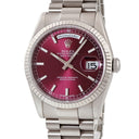 腕時計 ロレックス ROLEX デイデイト 36 チェリー 118239 自動巻き メンズ メーカーOH済 D番 K18WG無垢 赤 プレジデントブレス