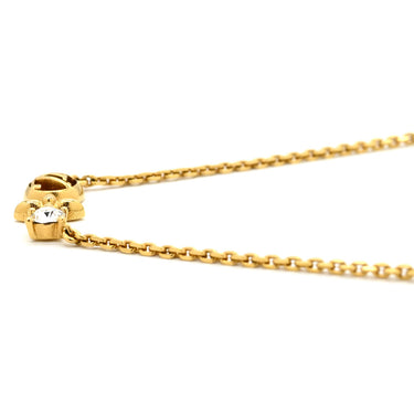 ルイヴィトン LOUIS VUITTON プティ ルイ M00368 ゴールド GP ストラス ネックレス モノグラムフラワー LVサークル