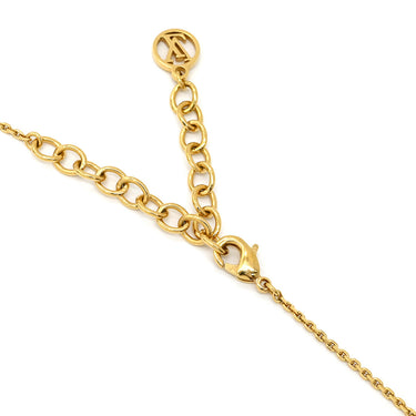 ルイヴィトン LOUIS VUITTON プティ ルイ M00368 ゴールド GP ストラス ネックレス モノグラムフラワー LVサークル