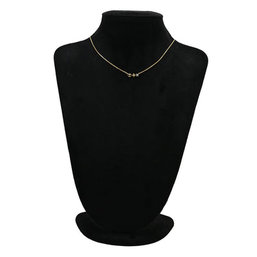 ルイヴィトン LOUIS VUITTON プティ ルイ M00368 ゴールド GP ストラス ネックレス モノグラムフラワー LVサークル