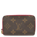ルイヴィトン LOUIS VUITTON ミュルティカルト M61299 フューシャ モノグラムキャンバス カードケース ゴールド金具 茶 名刺入れ コインケース
