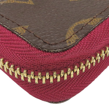 ルイヴィトン LOUIS VUITTON ミュルティカルト M61299 フューシャ モノグラムキャンバス カードケース ゴールド金具 茶 名刺入れ コインケース
