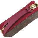 ルイヴィトン LOUIS VUITTON ミュルティカルト M61299 フューシャ モノグラムキャンバス カードケース ゴールド金具 茶 名刺入れ コインケース