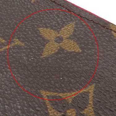 ルイヴィトン LOUIS VUITTON ミュルティカルト M61299 フューシャ モノグラムキャンバス カードケース ゴールド金具 茶 名刺入れ コインケース