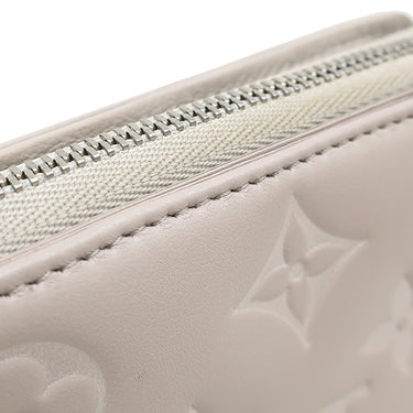 ルイヴィトン LOUIS VUITTON ポルトフォイユ ルー M14154 ブルーム ラムスキン 二つ折り財布 シルバー金具 モノグラム クッサン エンボス加工